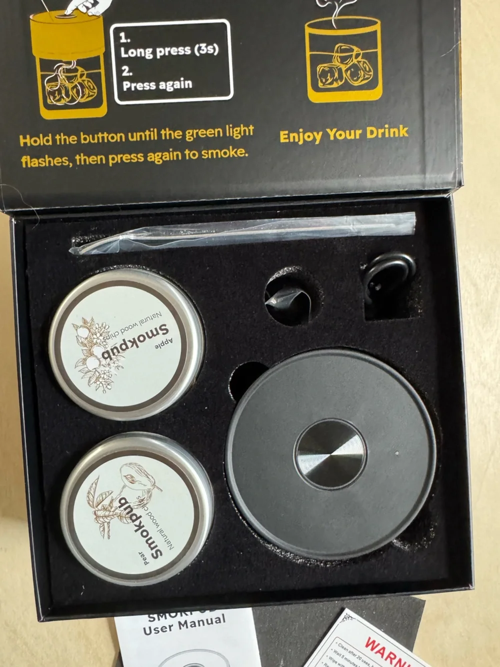 Smokpub Electric Cocktail & Whiskey Smoker Kit - Flameless Rechargeable